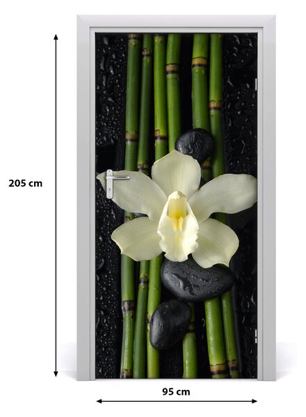 Naklejka samoprzylepna okleina Orchidea i bambus