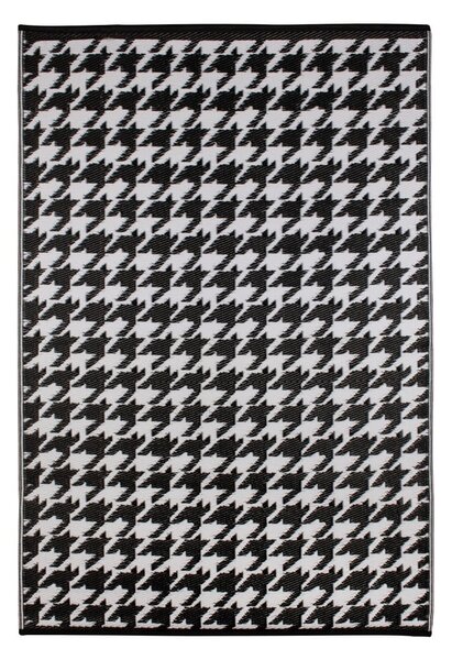 Czarno-biały dywan zewnętrzny Green Decore Houndstooth, 120x180 cm