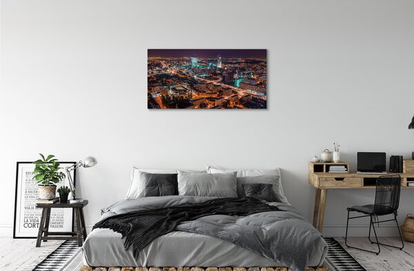 Obraz canvas na ścianę Nocna Panorama Stolicy