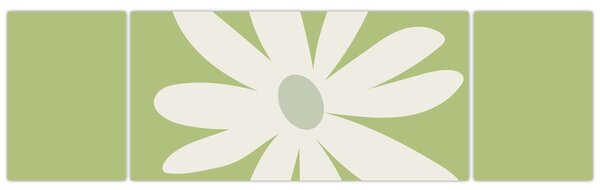 Obraz - Hipisi, zielone kwiaty N⁰2 (170x50 cm)