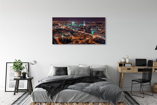 Obraz canvas na ścianę Nocna Panorama Stolicy