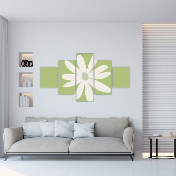Obraz - Hipisi, zielone kwiaty N⁰2 (125x70 cm)