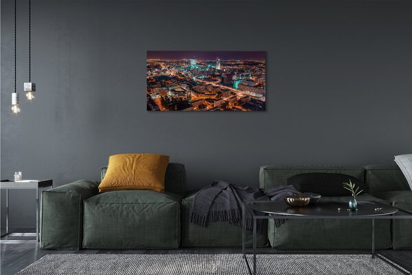 Obraz canvas na ścianę Nocna Panorama Stolicy