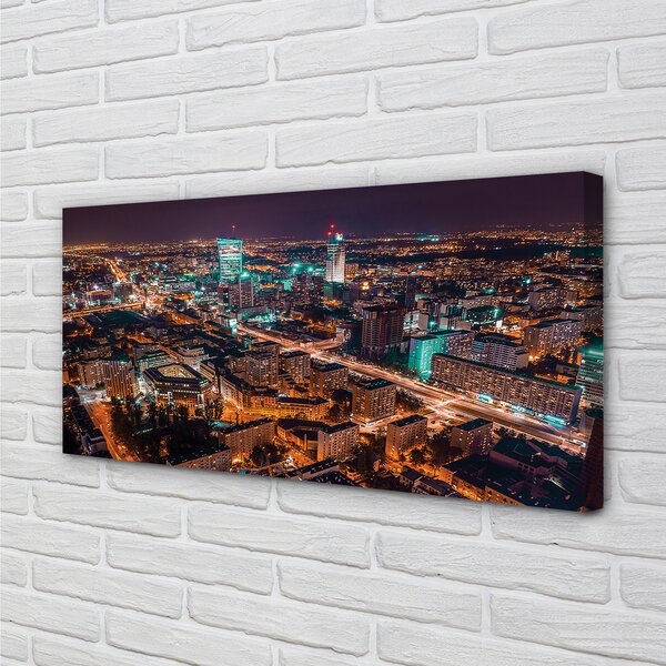 Obraz canvas na ścianę Nocna Panorama Stolicy