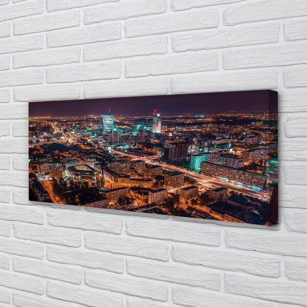 Obraz canvas na ścianę Nocna Panorama Stolicy