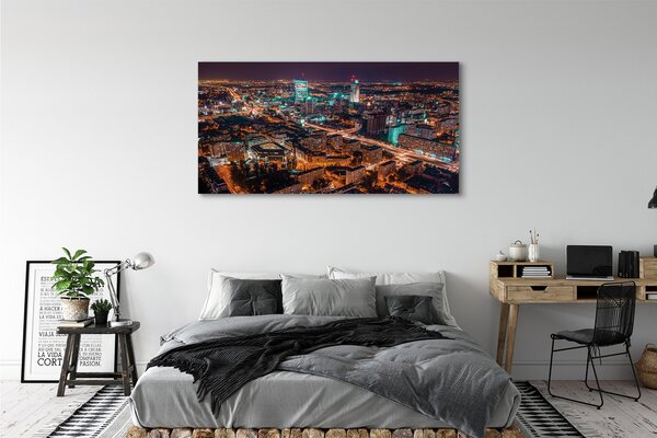 Obraz canvas na ścianę Nocna Panorama Stolicy