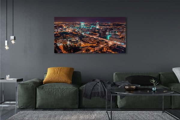 Obraz canvas na ścianę Nocna Panorama Stolicy