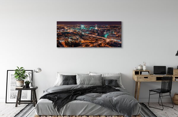 Obraz canvas na ścianę Nocna Panorama Stolicy