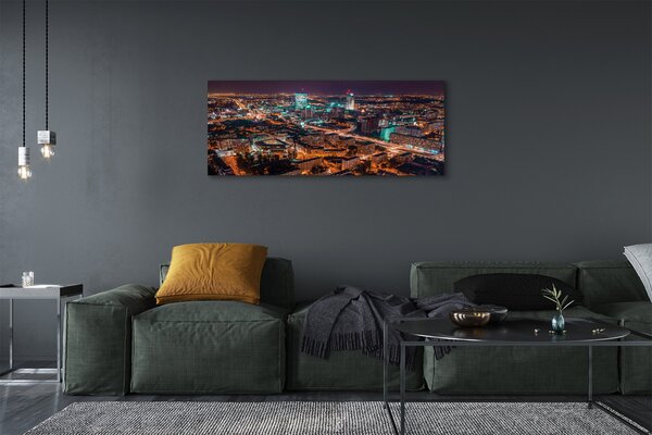 Obraz canvas na ścianę Nocna Panorama Stolicy