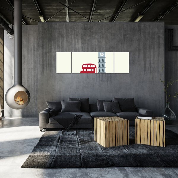 Obraz - Miasta Europy N⁰3 (170x50 cm)