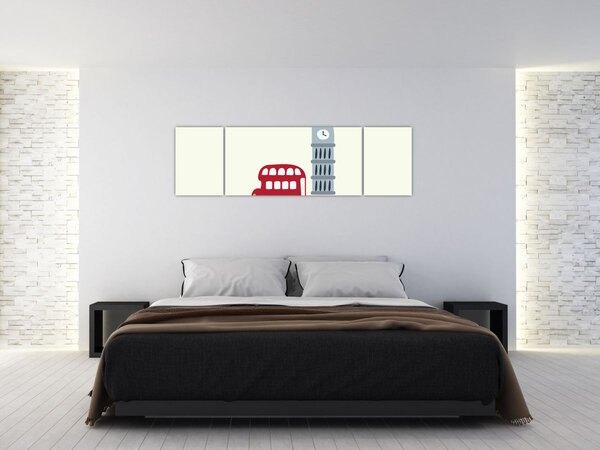 Obraz - Miasta Europy N⁰3 (170x50 cm)