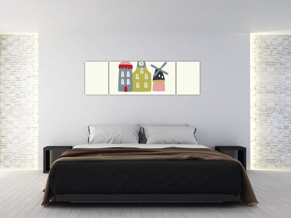 Obraz - Miasta Europy N⁰4 (170x50 cm)