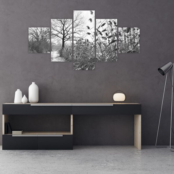 Obraz - Pola w zimie (125x70 cm)