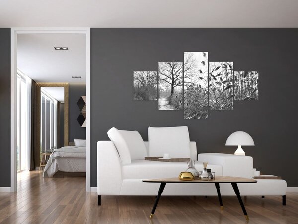 Obraz - Pola w zimie (125x70 cm)