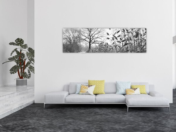 Obraz - Pola w zimie (170x50 cm)