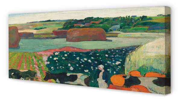 Obraz na płótnie Stogi siana w Bretanii - Paul Gauguin