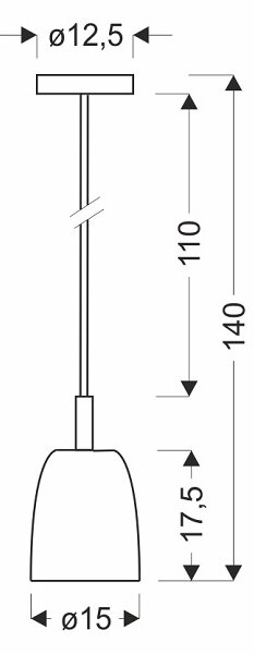 Szklana minimalistyczna lampa wisząca LED - V028 W6-M91