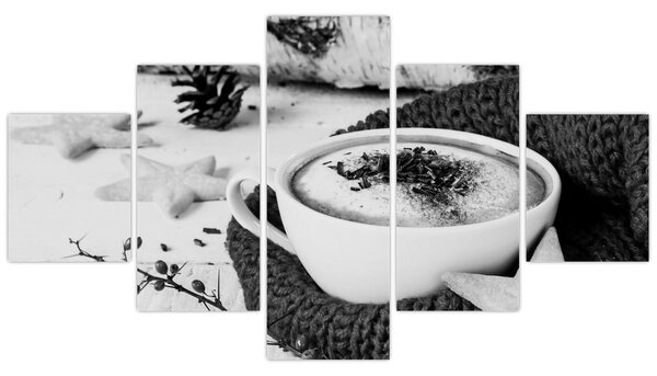 Obraz - Zimowe cappuccino (125x70 cm)