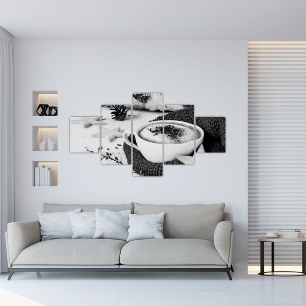 Obraz - Zimowe cappuccino (125x70 cm)