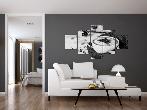 Obraz - Zimowe cappuccino (125x70 cm)