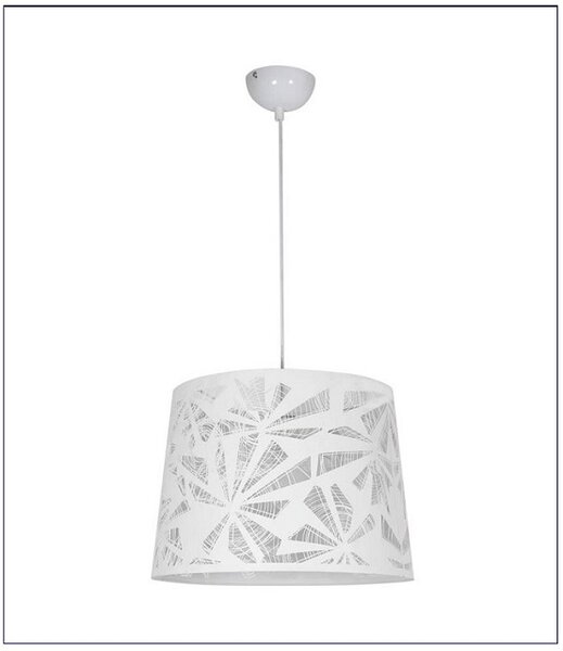Metalowa lampa wisząca z wzorzystym abażurem - V051 P5-F18