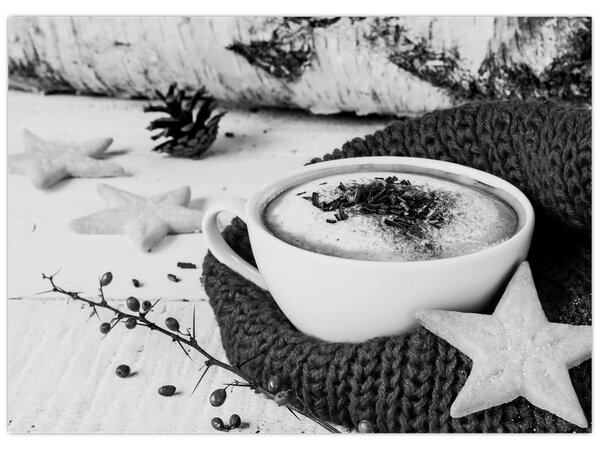 Obraz - Zimowe cappuccino (70x50 cm)