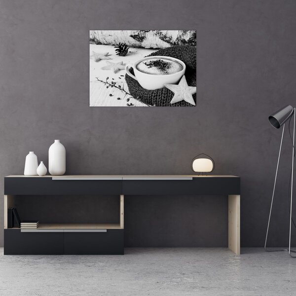 Obraz - Zimowe cappuccino (70x50 cm)