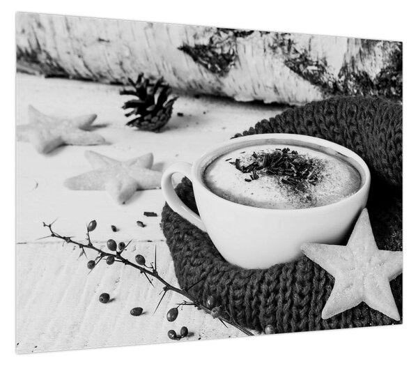 Obraz - Zimowe cappuccino (70x50 cm)