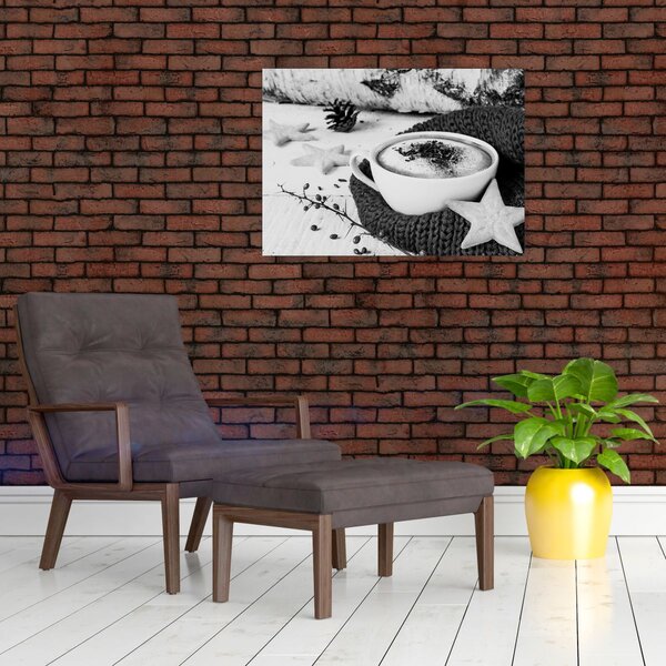 Obraz - Zimowe cappuccino (70x50 cm)