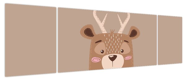 Obraz - Jeleń w koszuli w paski (170x50 cm)