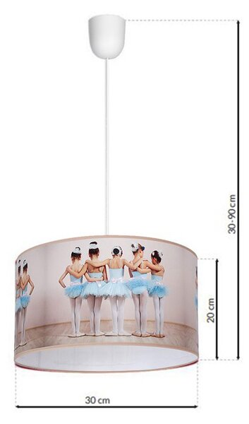 Wiszaca lampa z motywem baletnic - N41 T8-P31