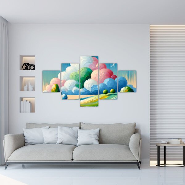 Obraz - Krajobraz z chmurą (125x70 cm)