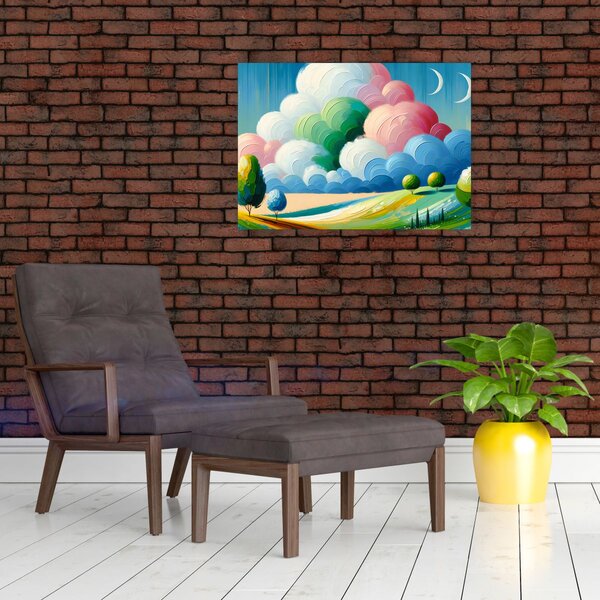 Obraz - Krajobraz z chmurą (70x50 cm)