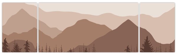Obraz - Góry Brunatne N⁰1 (170x50 cm)
