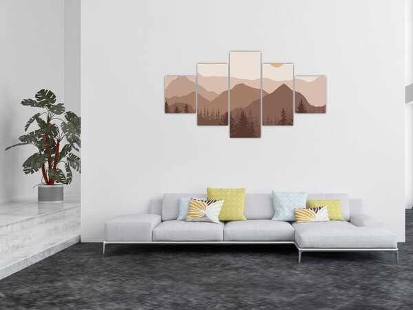 Obraz - Góry Brunatne N⁰1 (125x70 cm)