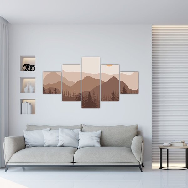 Obraz - Góry Brunatne N⁰1 (125x70 cm)