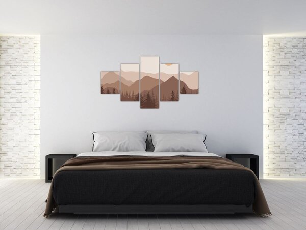 Obraz - Góry Brunatne N⁰1 (125x70 cm)