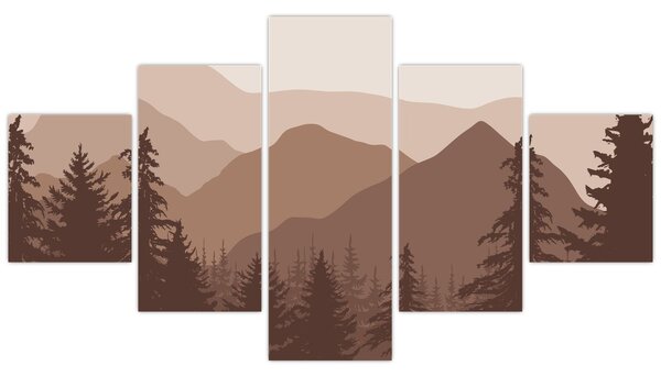 Obraz - Góry Brunatne N⁰2 (125x70 cm)