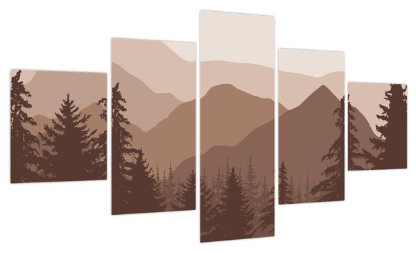 Obraz - Góry Brunatne N⁰2 (125x70 cm)