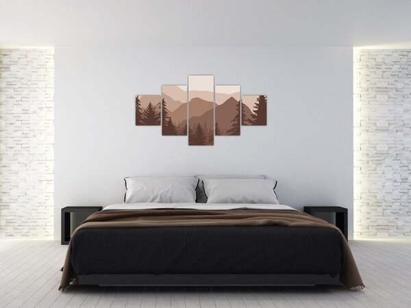 Obraz - Góry Brunatne N⁰2 (125x70 cm)