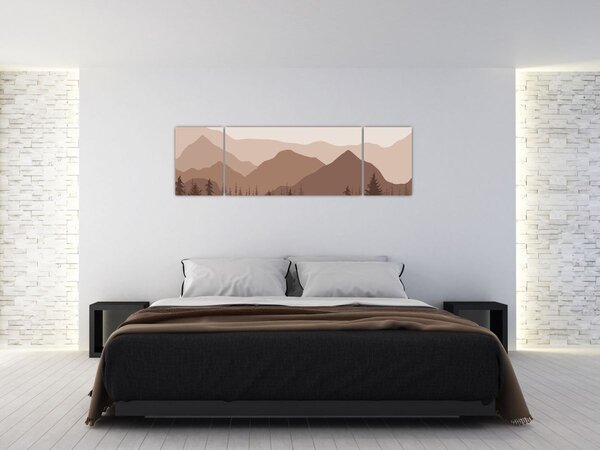 Obraz - Góry Brunatne N⁰1 (170x50 cm)