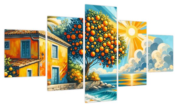 Obraz - Dom z pomarańczami I. (125x70 cm)