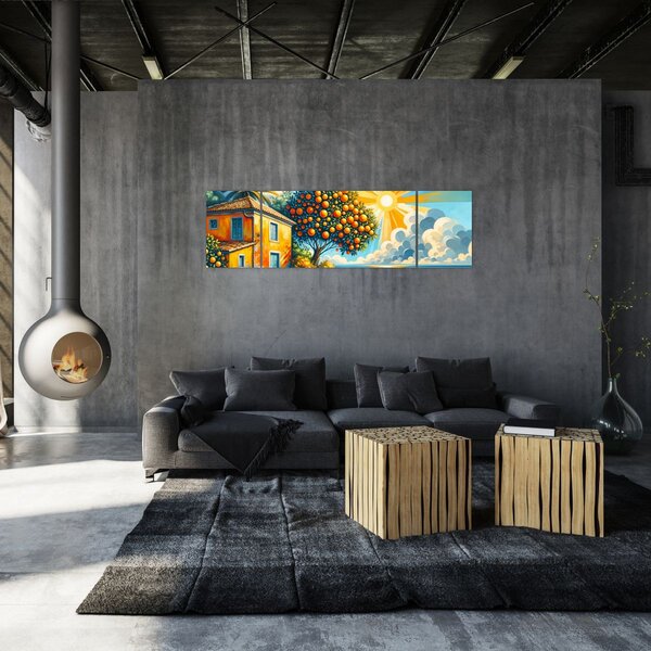 Obraz - Dom z pomarańczami I. (170x50 cm)