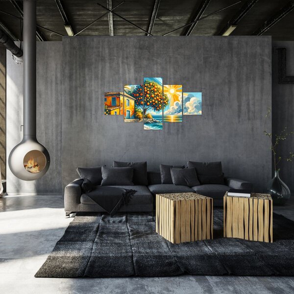 Obraz - Dom z pomarańczami I. (125x70 cm)