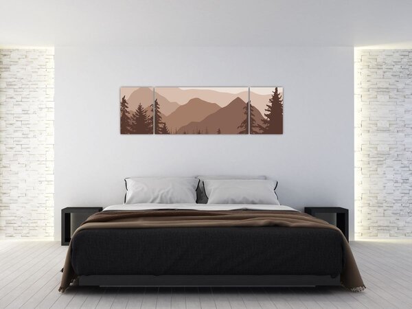 Obraz - Góry Brunatne N⁰2 (170x50 cm)