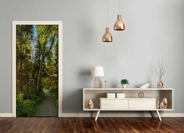 Naklejka fototapeta na drzwi Ścieżka w lesie
