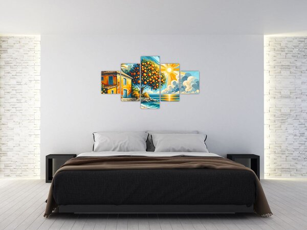 Obraz - Dom z pomarańczami I. (125x70 cm)