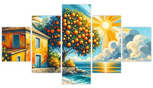 Obraz - Dom z pomarańczami I. (125x70 cm)