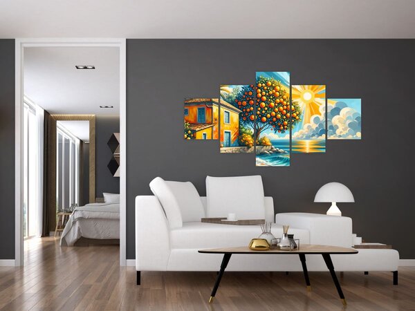 Obraz - Dom z pomarańczami I. (125x70 cm)
