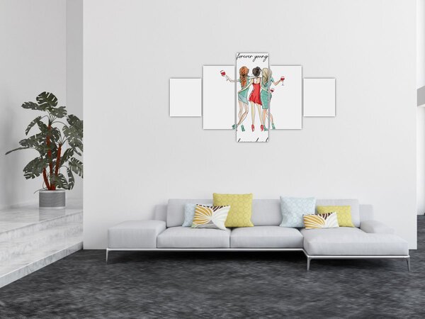 Obraz - Wiecznie młody, wiecznie pijany (125x70 cm)